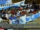 Argentina y Venezuela firmaron doce convenios binacionales