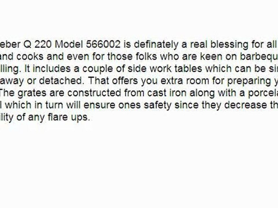 Weber Q 220 Gas Grill - Portable BBQ Grill