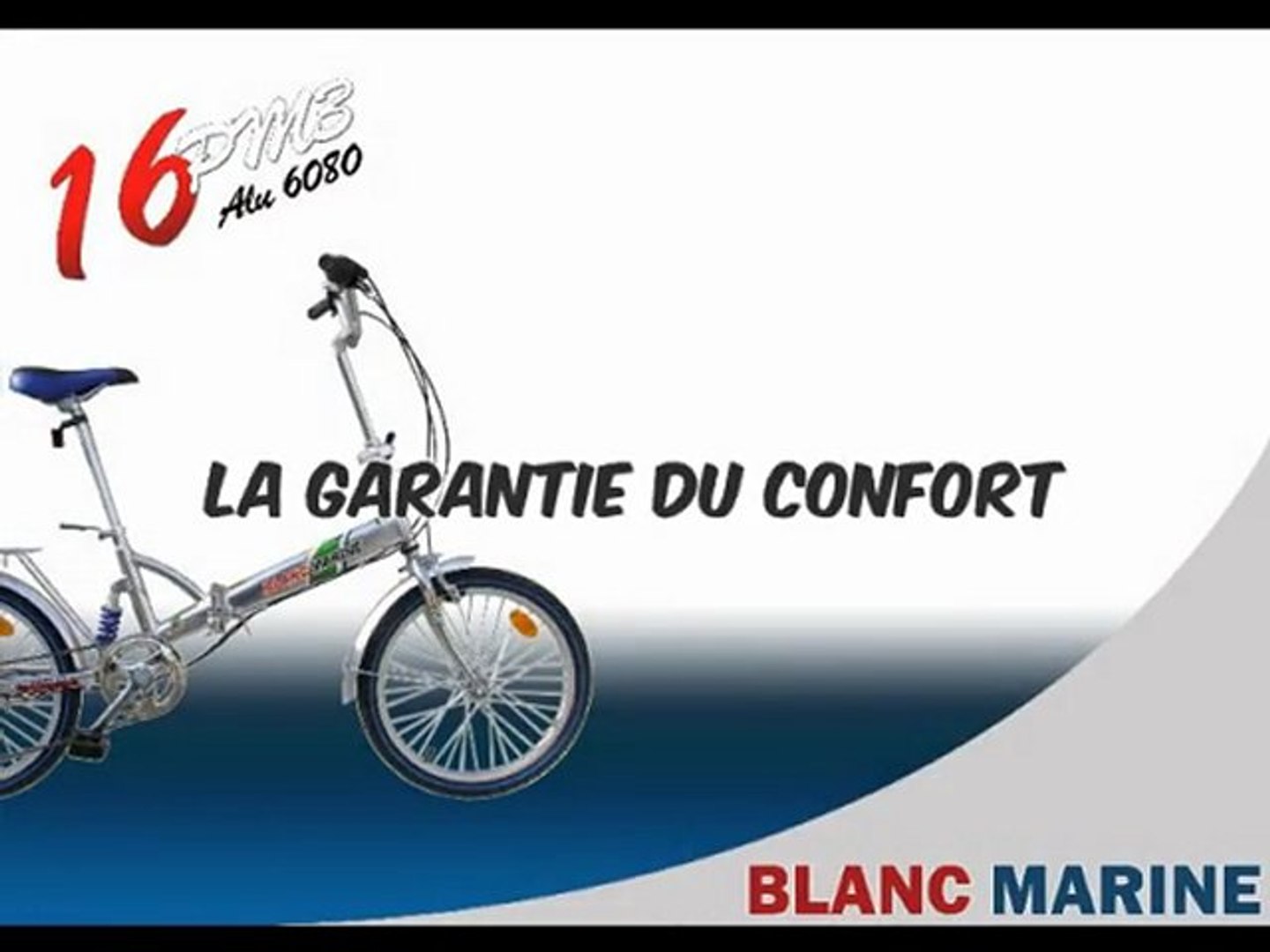 Vélo pliant Blanc marine 16pouces - Vidéo Dailymotion