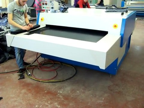 HP 1400 tela yapıştırma presi video