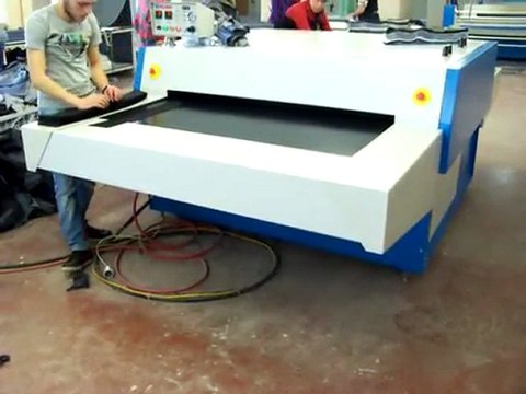 HP 1400 tela yapıştırma presi video