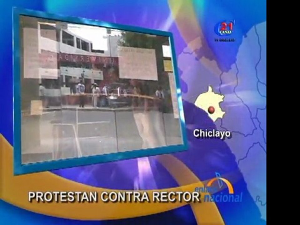 Alumnos protestan contra rector de universidad en Chiclayo