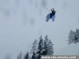 losing skis on a ski jump