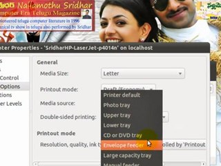 telugu తెలుగు ఉబుంటులో printer options nallamothu Full HD