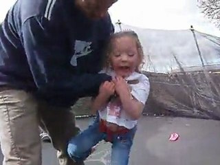 Grandad Bouncing On Trampoline