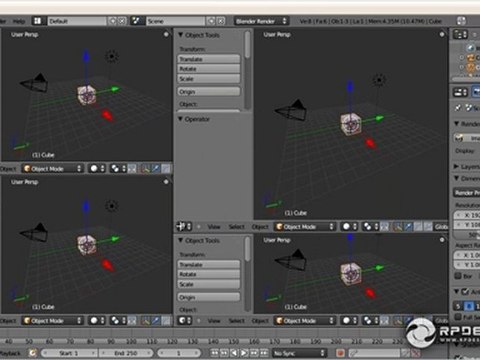 Blender 3D Tutorial: A Interface do Blender