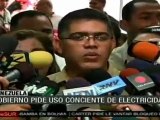 Gobierno venezolano pide uso conciente de electricidad
