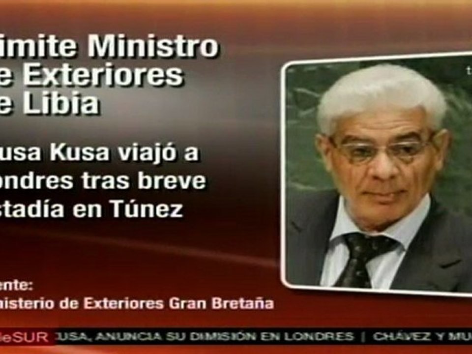 Dimite canciller libio Musa Kusa