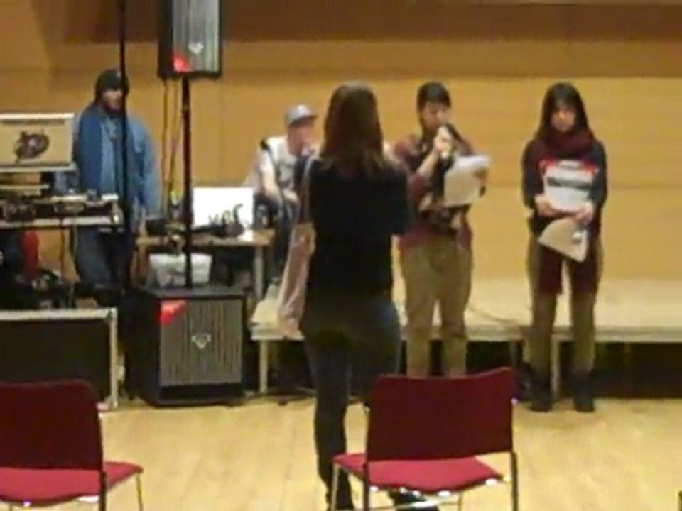 Mr Ade peter white at the hip hop for hummanities in university