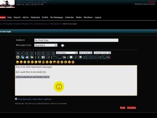 Forums: Creating a Post