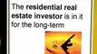 Residential Real Estate Investor Or Real Estate Speculator?