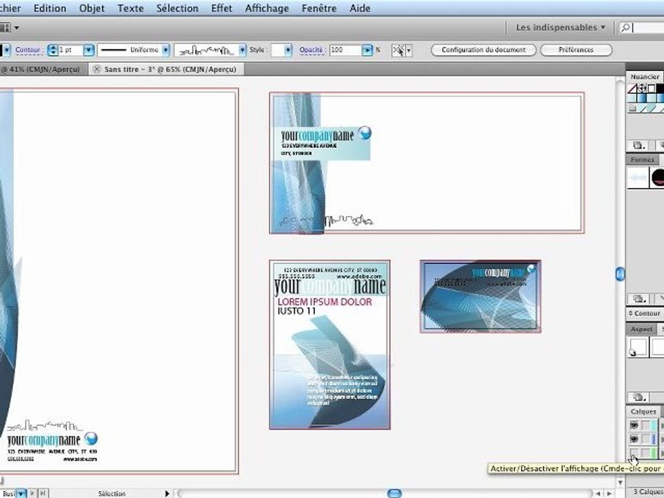 Illustrator CS5 : D'après un modèle