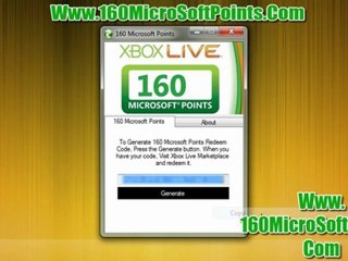 160 Microsoft Points Redeem Code Generator For Free Download