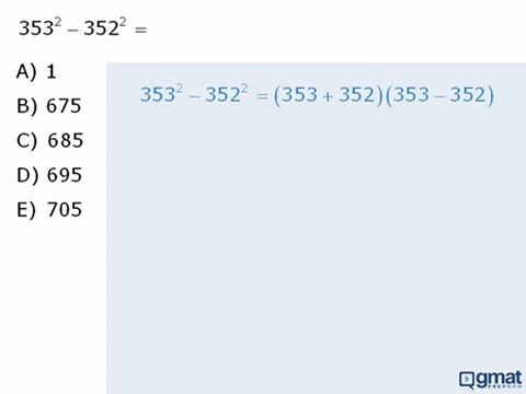 GMAT Math Practice Question - Algebra - 353 Squared