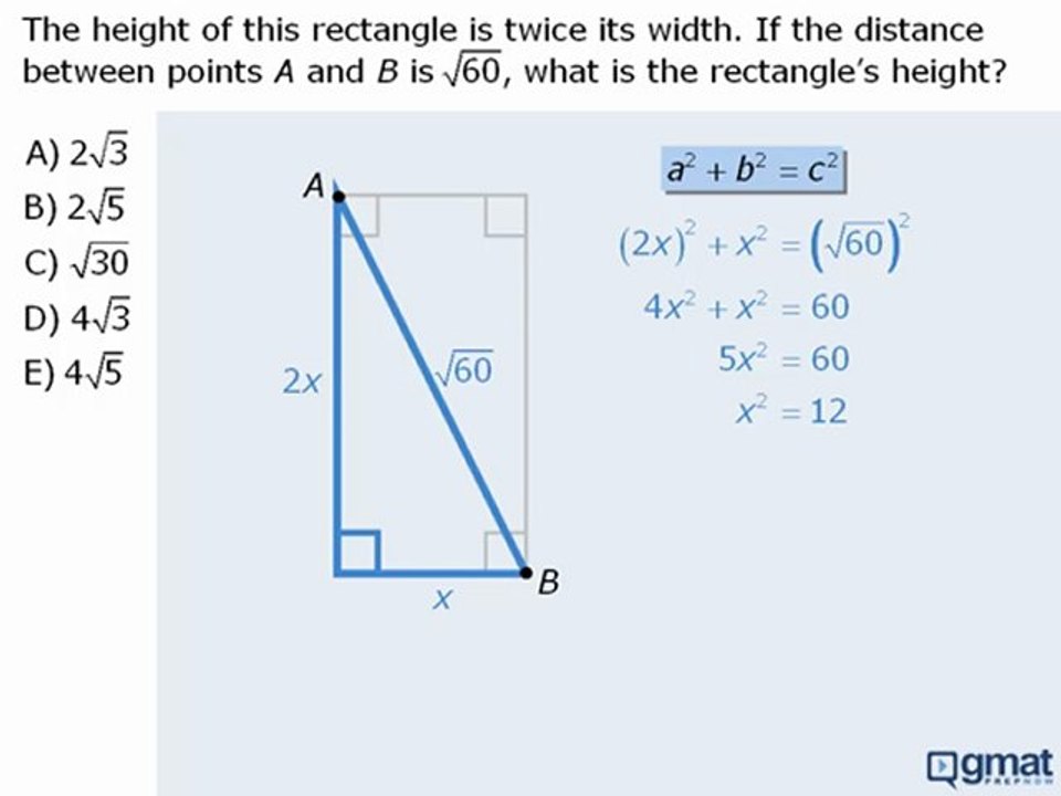 GMAT Math Practice Question - Geometry - Rectangular Field