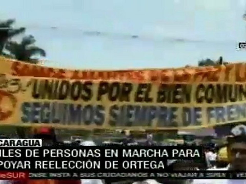 Apoyan en Nicaragua reelección de Daniel Ortega