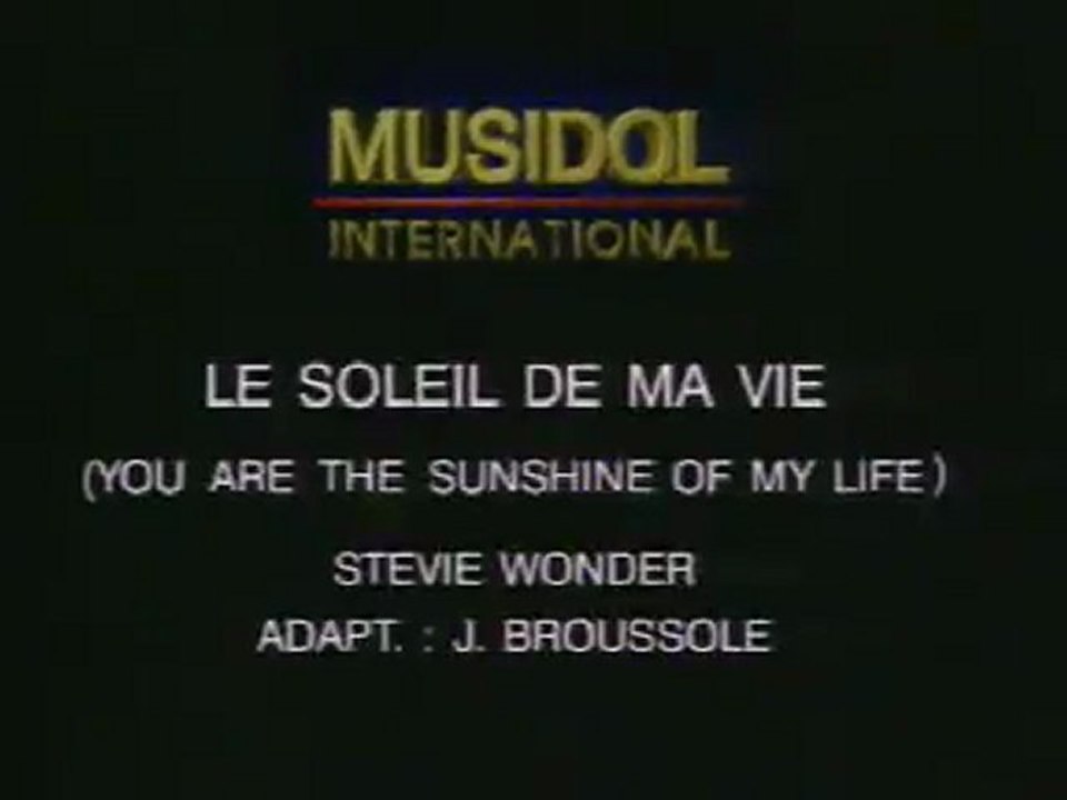 Karaoke - Distel et Bardot - Le soleil de ma vie
