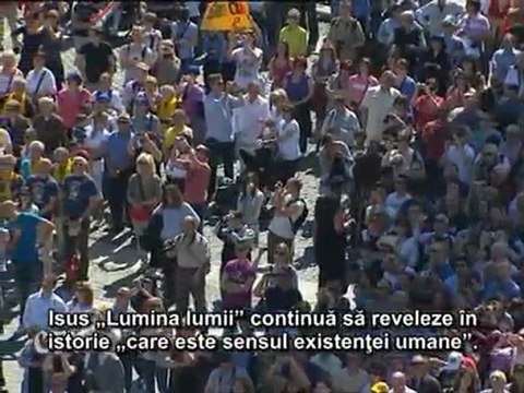 Papa: „O viaţă luminată de Cristos este liberă şi realizată”