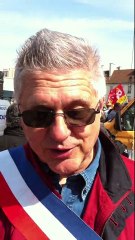 Manifestation avec le personnel hospitalier, les médécins et les élus contre la réforme hospitalière