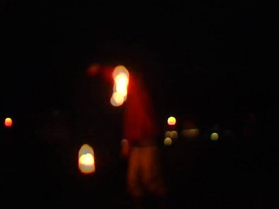 Feuerpois in der Nacht