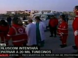 Berlusconi busca repatriar migrantes tunecinos