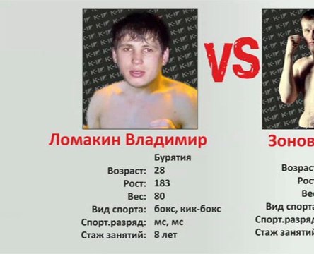 II Чемпионат по К-1. Ломакин - Зонов // rb03.ru