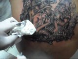 Sırt dövmesi 1. seans İstanbul dövme salonu tattoo murat melek dövmesi