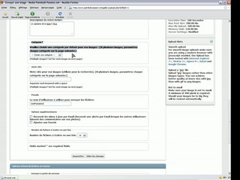 Comment envoyer une/des photos/videos dans la galerie
