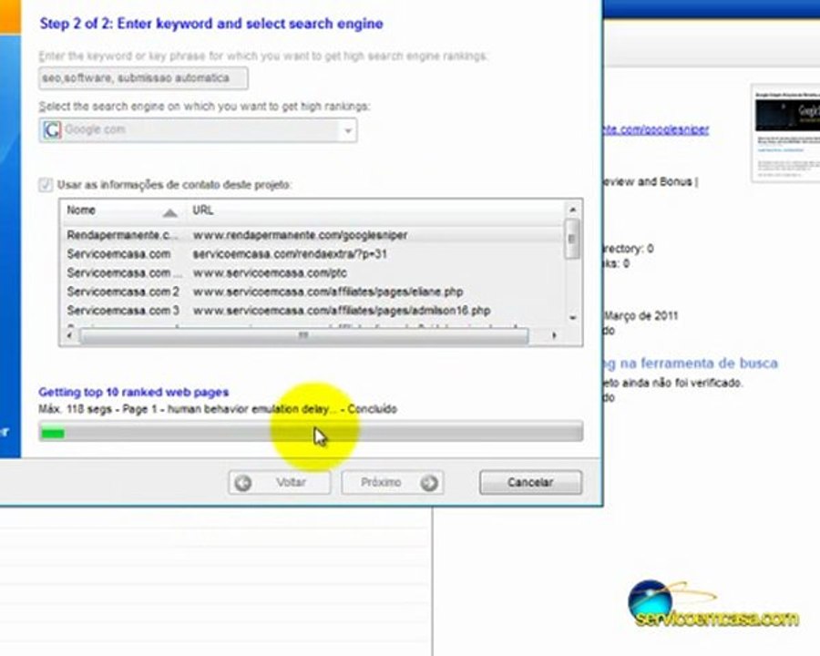 Seo Software Optimização web Sites