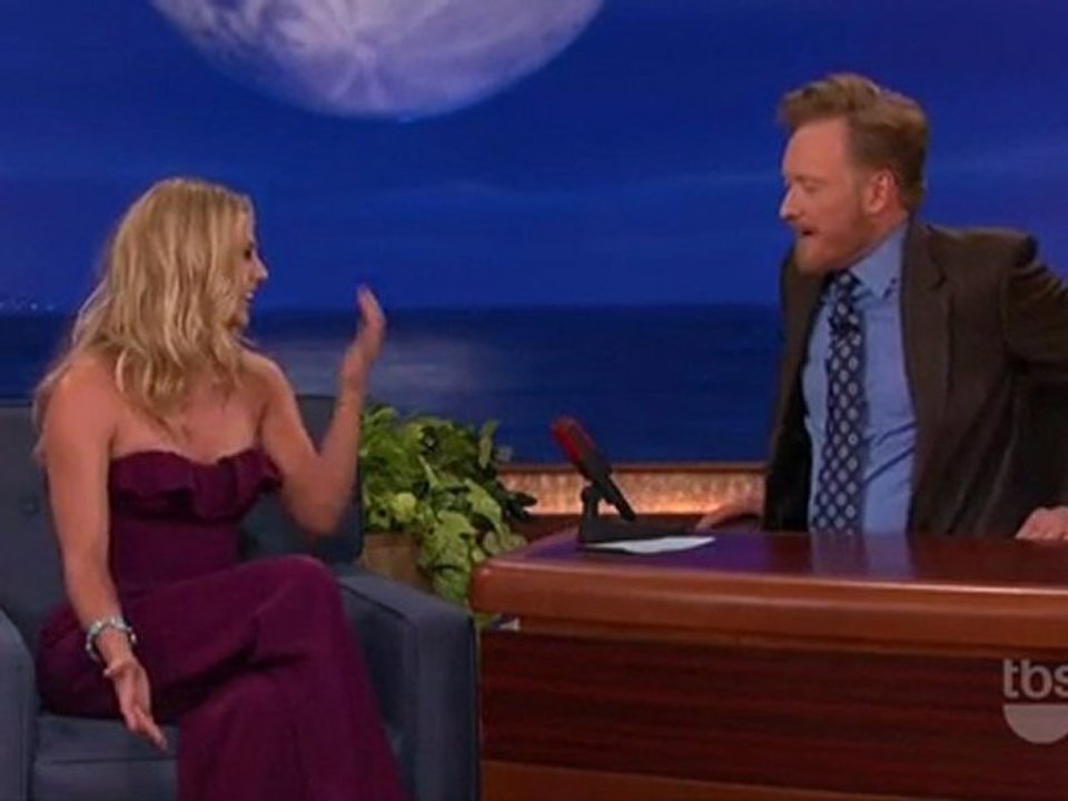 Kaley Cuoco on Conan