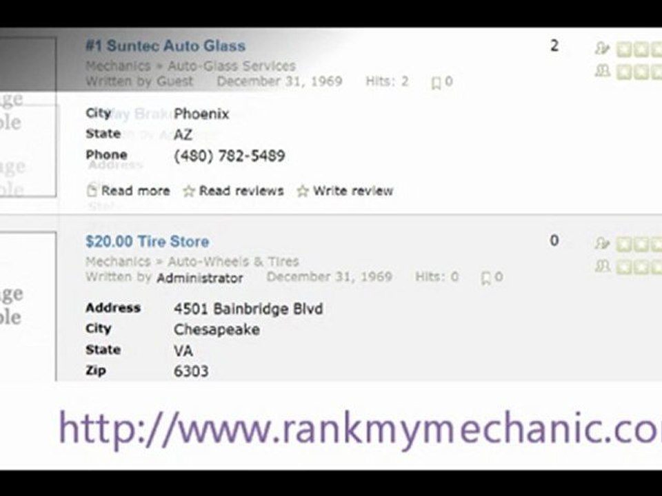 Search best ranked auto mechanics online