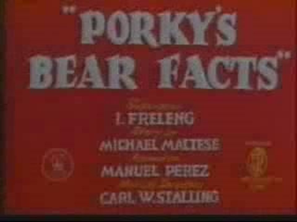 Porky's Bear Facts (Redrawn Colorized) video Dailymotion