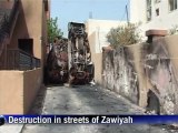 Tension and destruction in Libyan town of Zawiyah