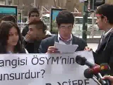 Kayseri’de lise öğrencilerinden YGS protestosu