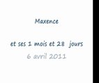 Maxence 1 mois et 28 jours
