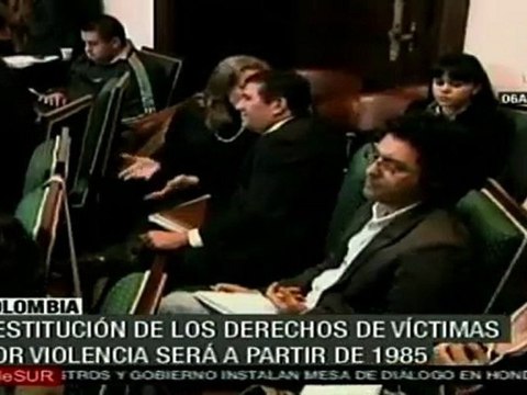 Senado colombiano avanza en Ley de Víctimas