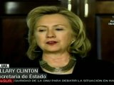 Gaddafi debe salir de Libia: Hillary Clinton