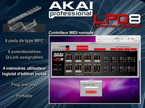 Controleur MIDI Akai LPD8 (La Boite Noire)