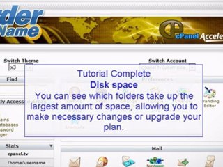 cPanel Disk Space - OrderYourName.com Domain Tutorial