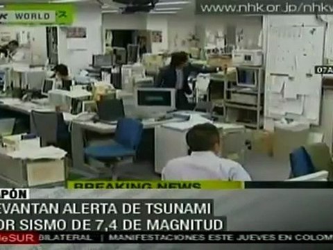 Levantan alerta de tsunami en Japón