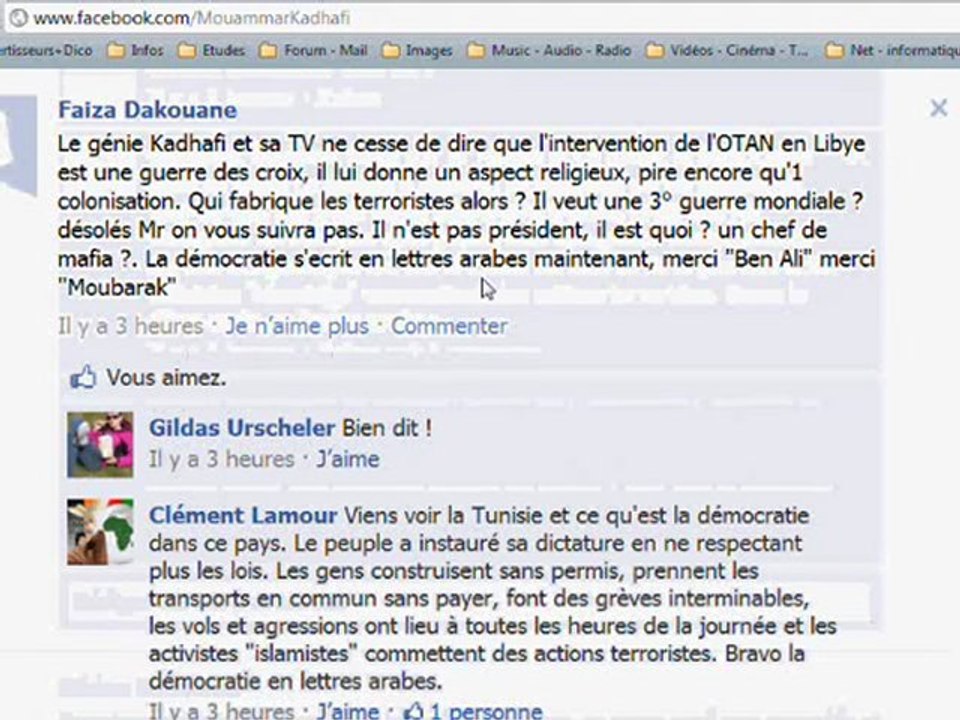 Kadhafi INFO ou INTOX ?