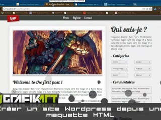 Créer un site Wordpress depuis un template HTML