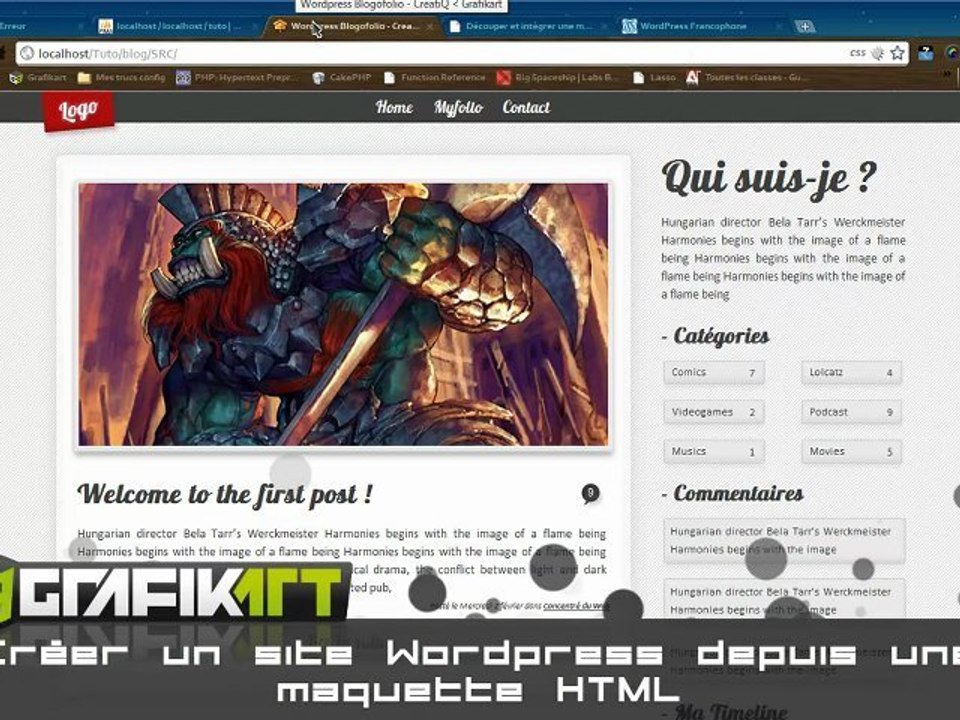 Créer un site Wordpress depuis un template HTML