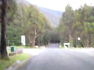 Hobart Tasmania - Mazda MX5 Driving Up Mount Wellington