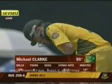AUS VS BAN IST ODI 9 APRIL 2011 AUS FEW STROKES CLARK 101