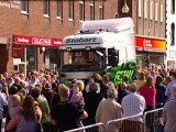 Eddie Stobart trucks lead funeral procession