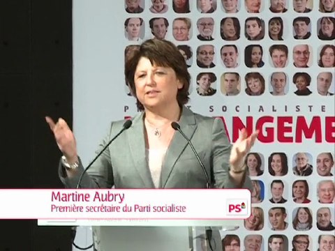 Discours de Martine Aubry au conseil national du projet