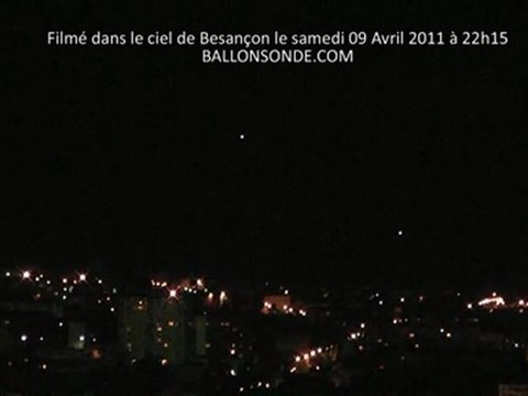 Boules lumineuses dans le ciel de Besançon