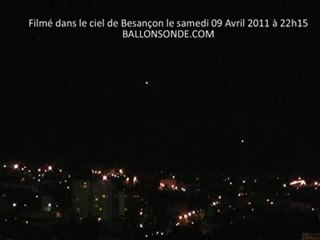 Boules lumineuses dans le ciel de Besançon
