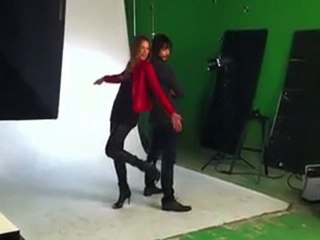 David Janer y M. Klein: ensayo para el photocall de ARLP